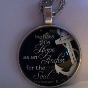 Man or Woman’s necklace We have this Hope as an Anchor for the Soul Hebrews 6:19